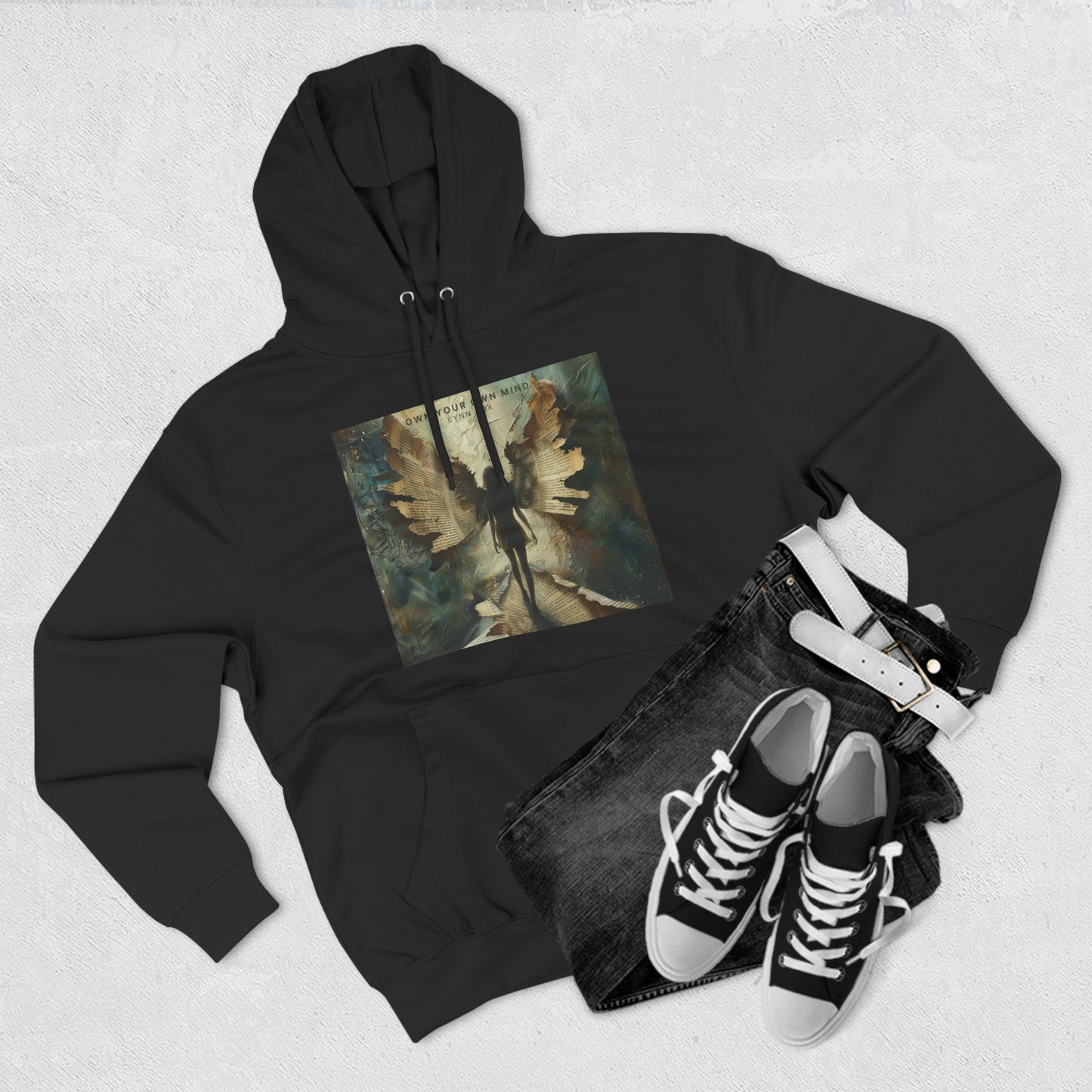 Three-Panel Fleece Hoodie