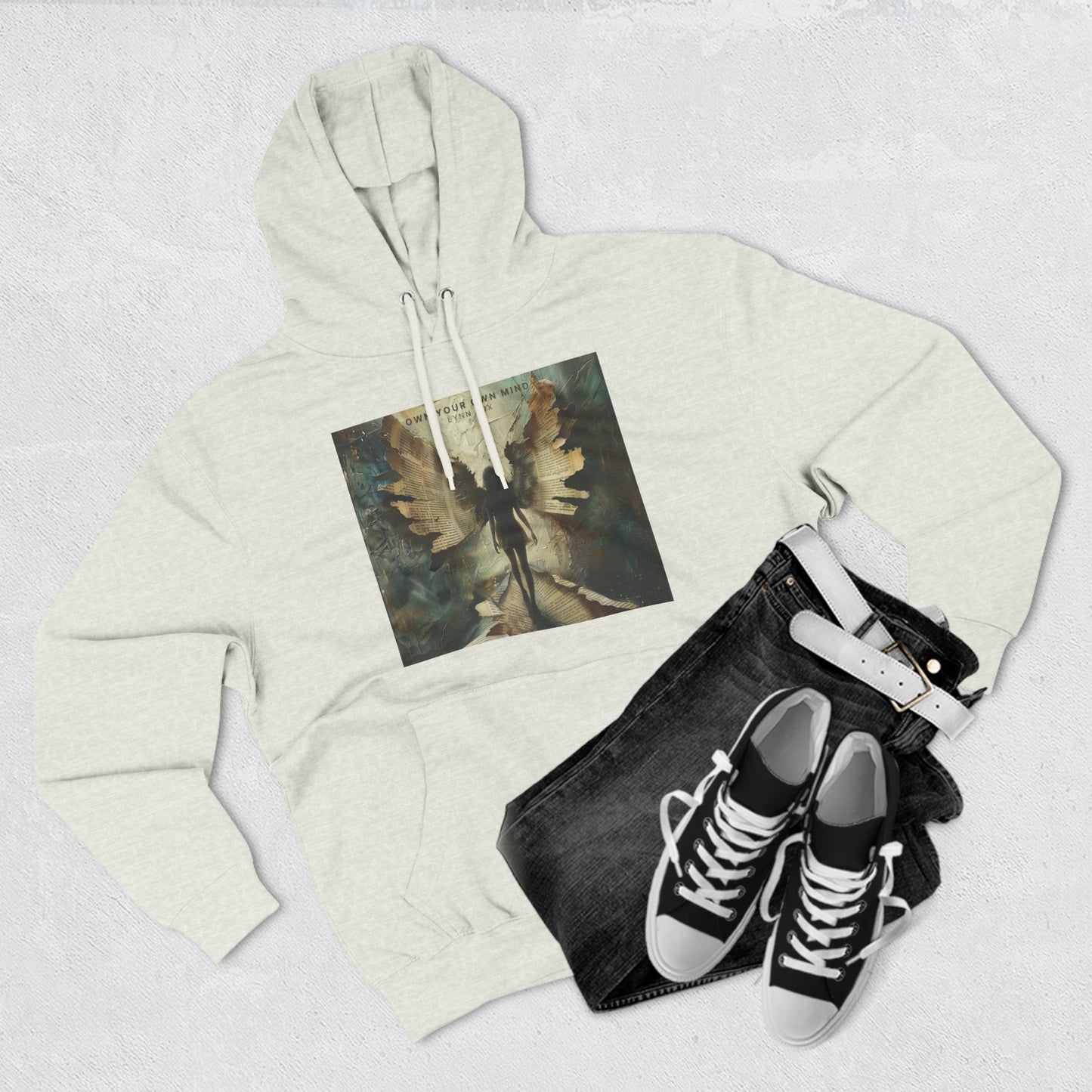 Three-Panel Fleece Hoodie